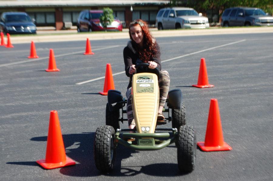 Senior Morgan Haley enjoys her wild ride in the drunk driving program. 