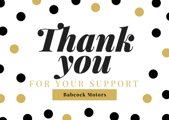Thank You to Babcock Motors!