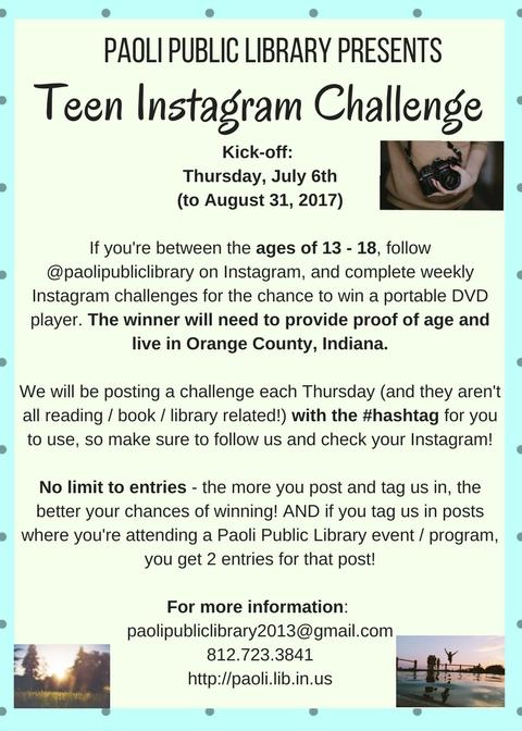 Join the Instagram Challenge at the Public Library