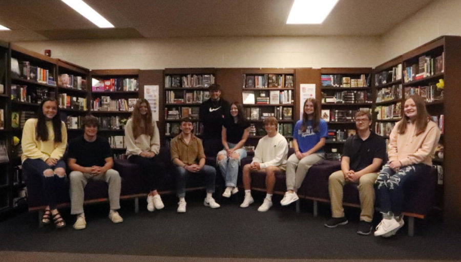 Meet the candidates for King and Queen. From left to right: seniors Clara Henderson, Brandon Cook, Amelia Hess, Adin Monroe, Treyvin Street, Kyrsten Fehribach, Austin Benales, River Fleming, Clayton Money and Makena Dunn.