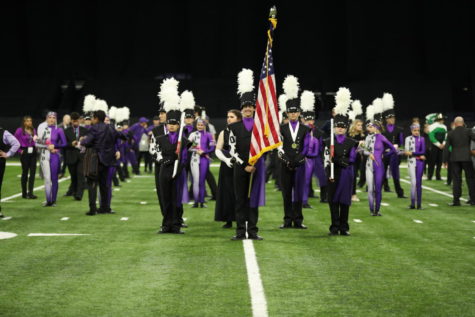 Band members perform at State.
