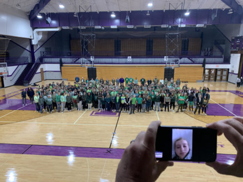Students wore green in support of Nova after her accident.