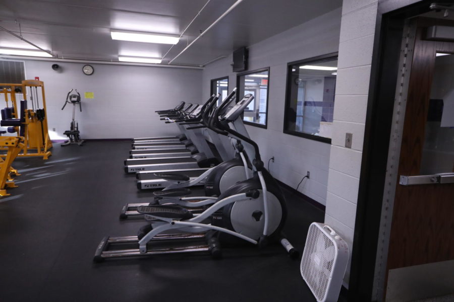 Some of the old ellipticals and treadmills that are soon to be replaced.