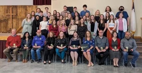 Members of the Orange County Youth Council pose with the individuals being honored at the Golden Deeds event. Noble and Jones are pictured second and third in the first row.