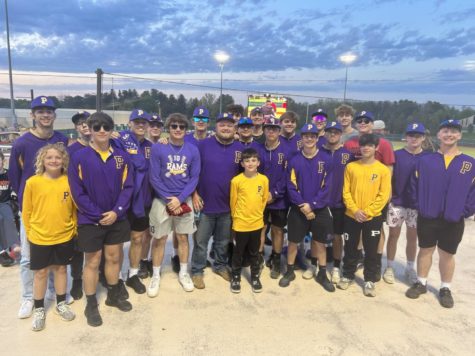 The Paoli Baseball team poses for a picture before the IU baseball game.