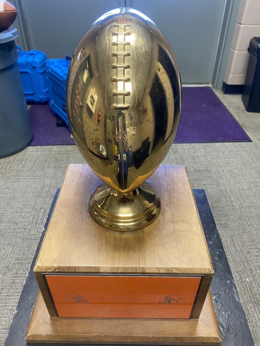 The Orange Bowl trophy that we currently hold from winning last year