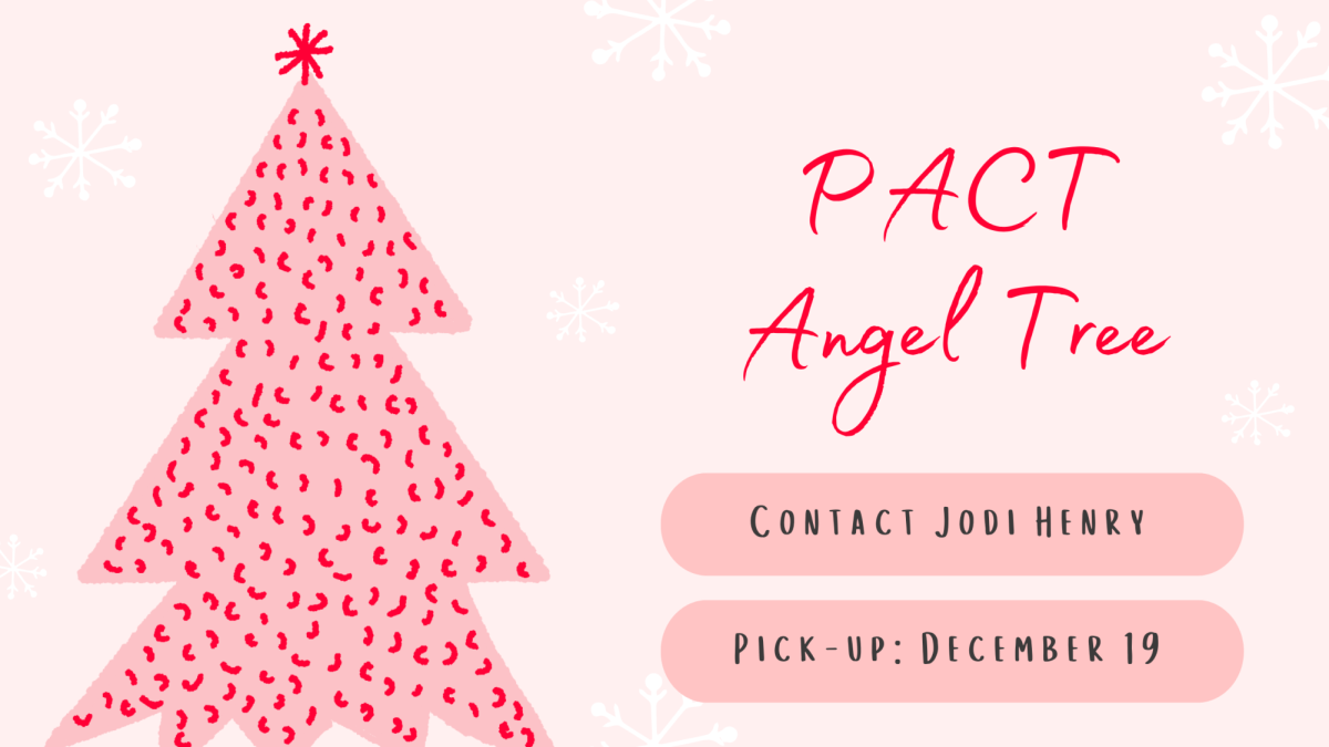 Graphic for the PACT Angel Tree program.