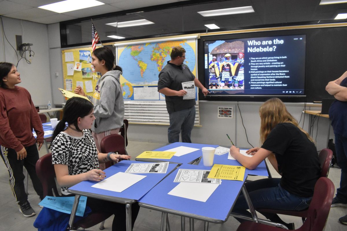 Students participate in the 2023 STEM Night in Social Studies teacher James Dunns classroom.