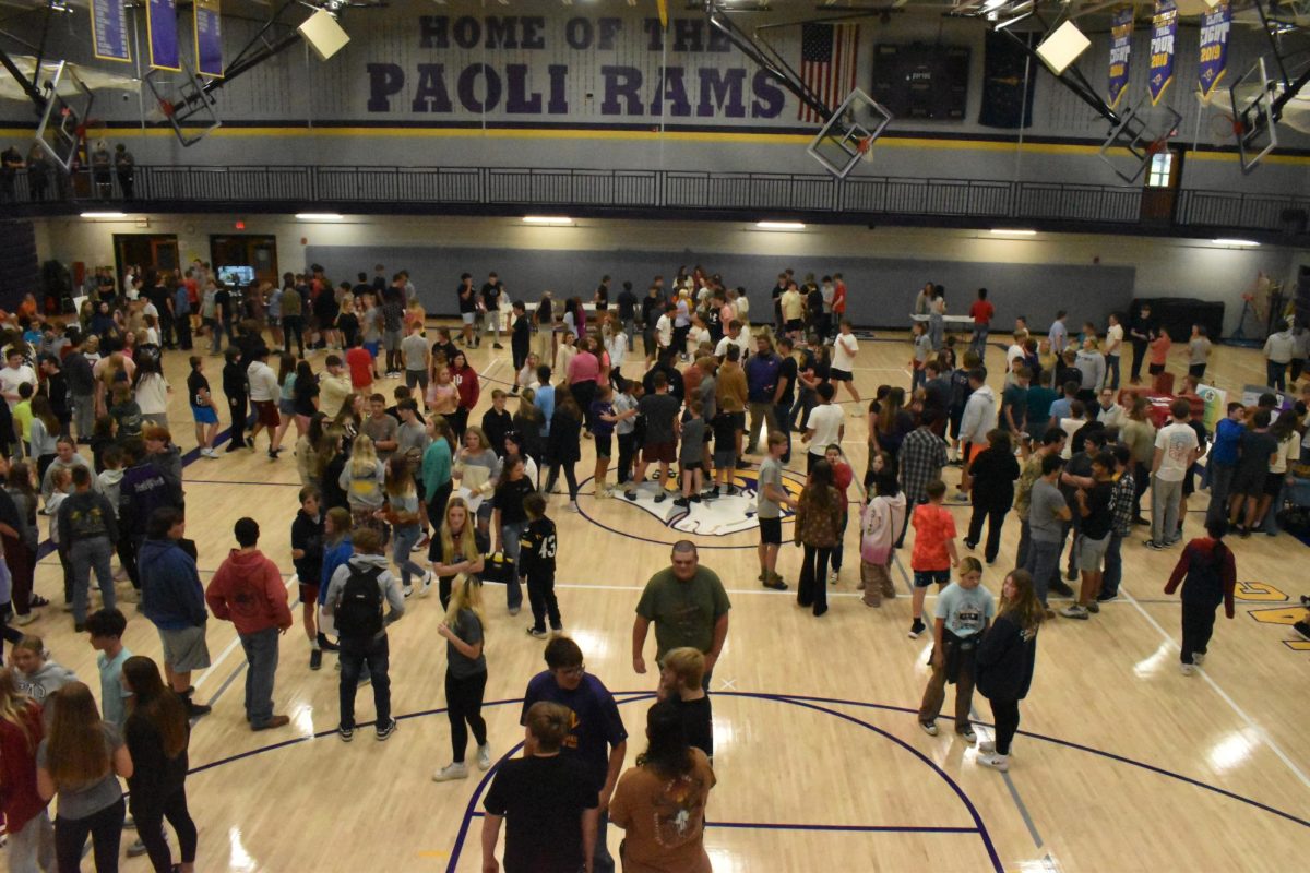  Students around at the Club Fair.