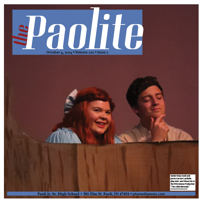 Senior Mary Cook and junior Cannon Lambdin  play Ariel  and Prince Eric in the PHS Drama Production “The Little Mermaid.”