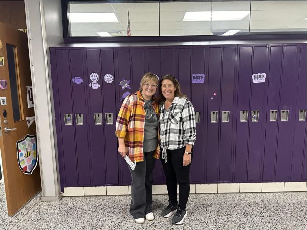 Co-teacher Heather Nichols and AP Language Teacher Carol Eubank