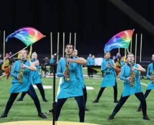 The band preforming at the state finals 