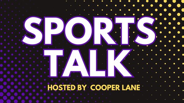 The logo for the sports talk podcast