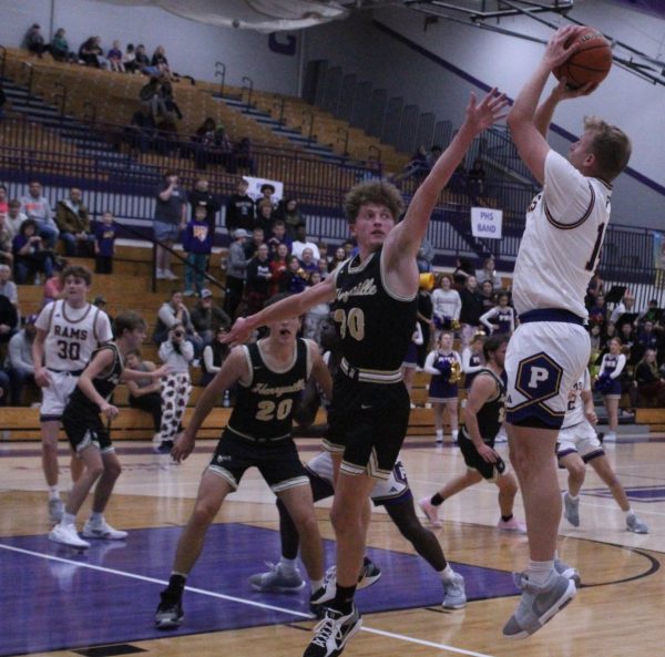 Senior Fletcher Cole goes up for a shot.