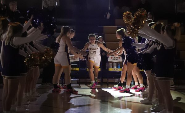 Senior Jericho Hopper runs out for the Starting Lineup.