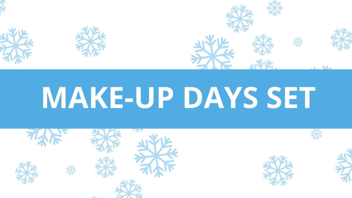 Make-up days set for PCSC after snow days close school. 