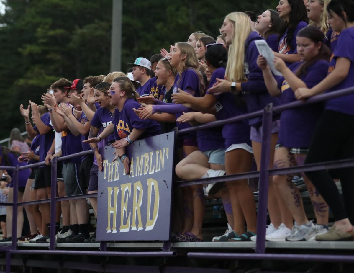 The Ramblin' Herd cheers on the Paoli Rams.
