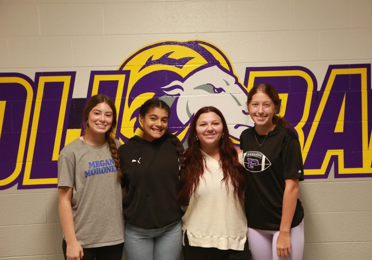 Pictured left to right: Secretary Ada McSpadden, President Cheyanne Hopper, Vice President Kina Arsenault,  and Treasurer Addie Peyton. 