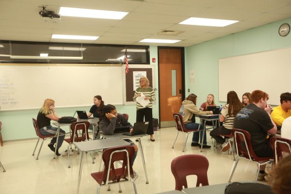 Business Teacher Sara Parks teaches her class.