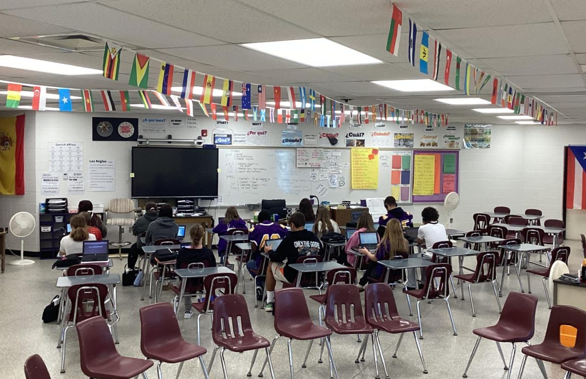 Spanish Teacher Crystal Shellenberger's classroom.