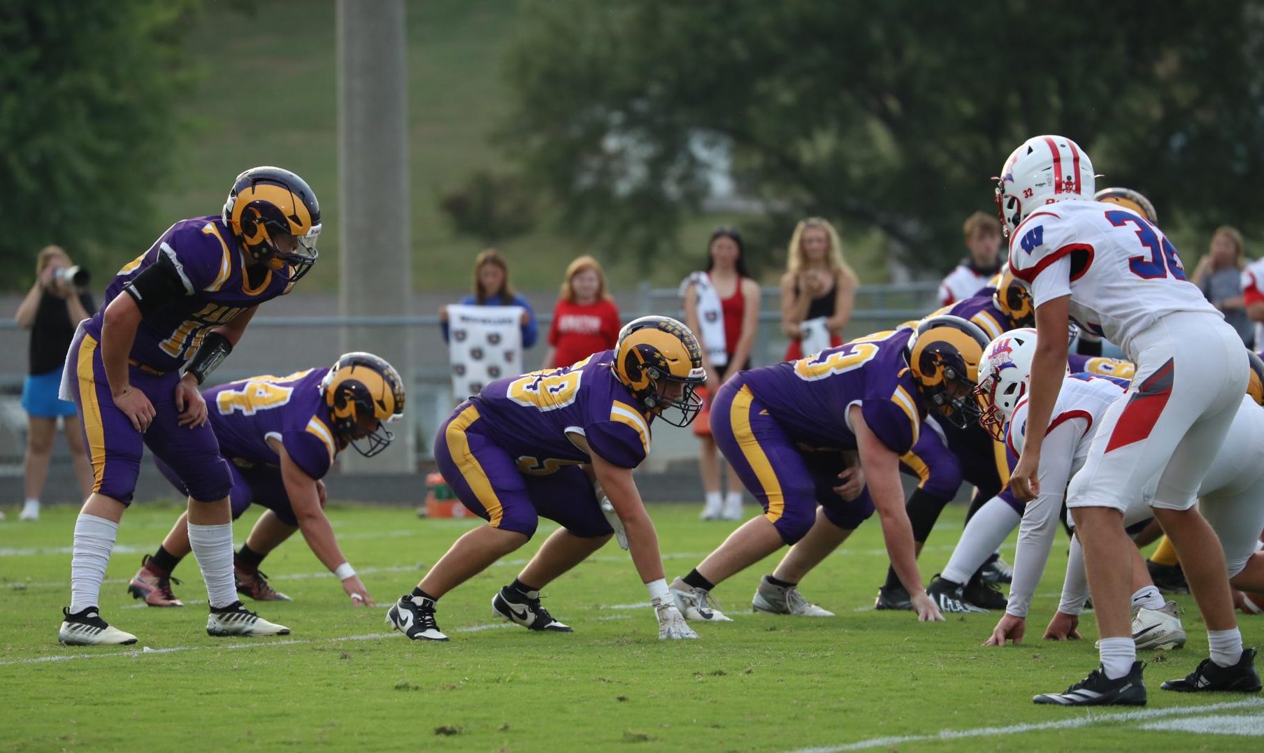 The Paoli Rams prepare for a play.