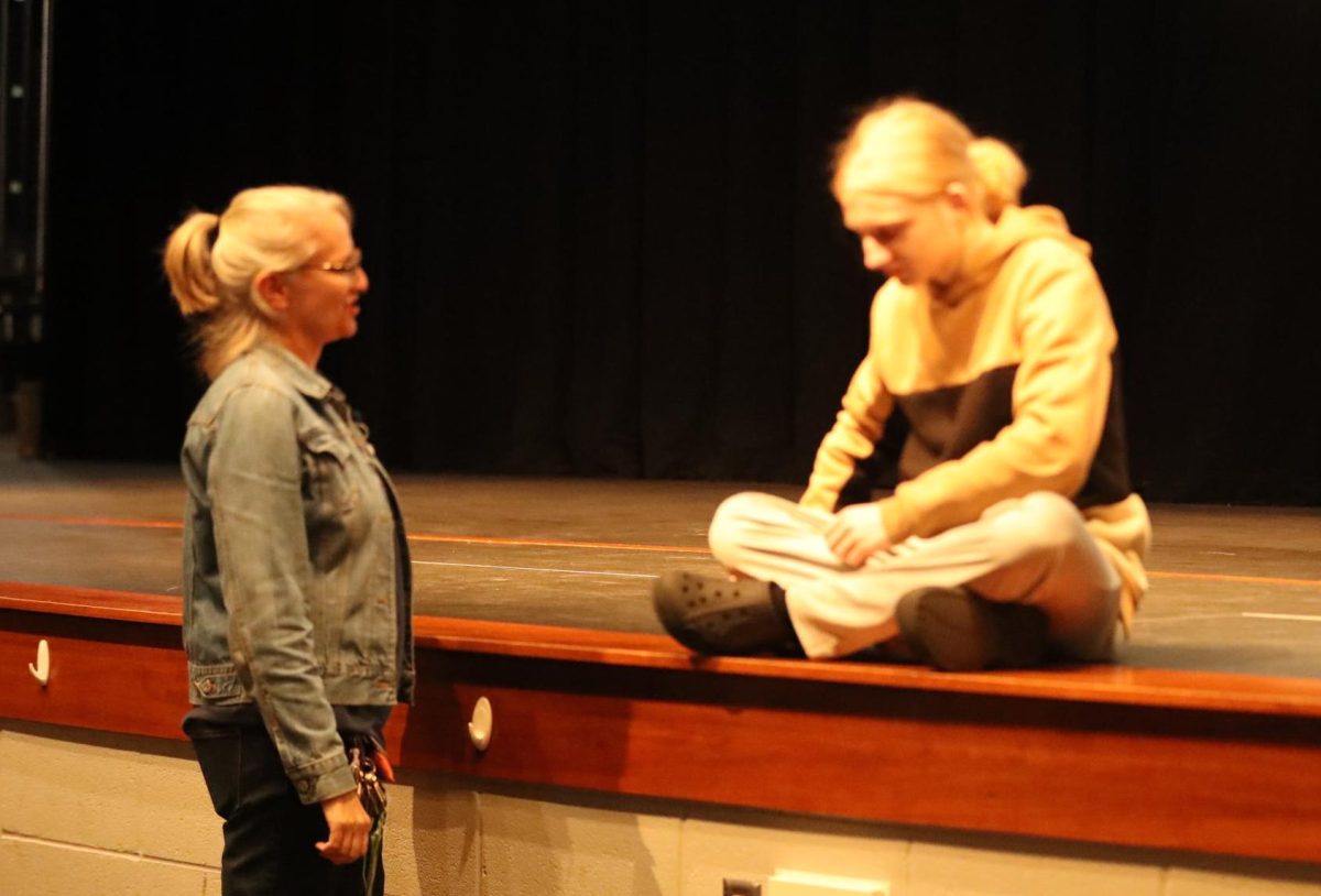 Sophomore Havoc Nichols and Drama Director Maria Wishart talk about rehearsal plans.